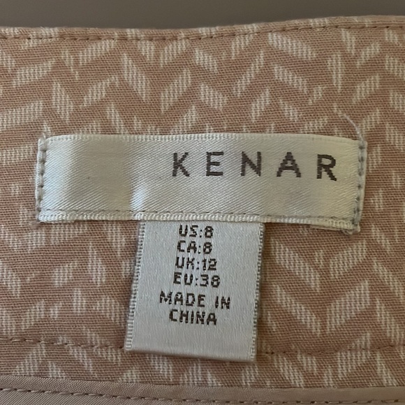 Kenar blush color leaf print woman’s shorts size 8 - Picture 4 of 6